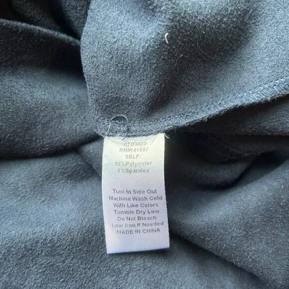 Navy Faux Suede Mock Turtleneck Dress – Size M - Picture 5 of 5